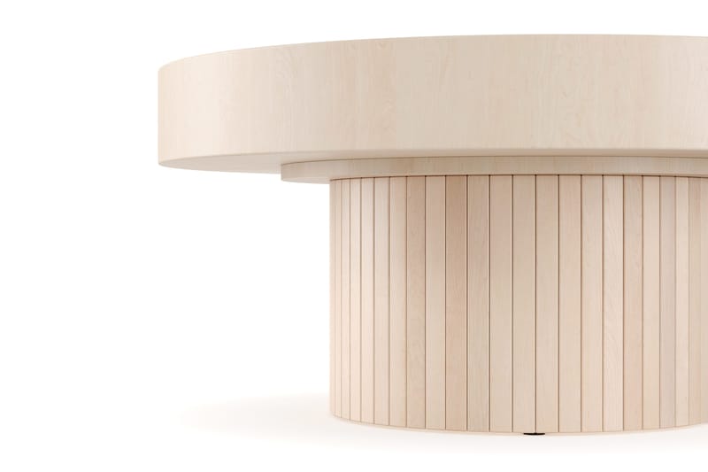 Sohvapöytä Kopparbo 75 cm Pyöreä - Vaalea valkolakattu tammi - Huonekalut - Pöytä & ruokailuryhmä - Sohvapöytä