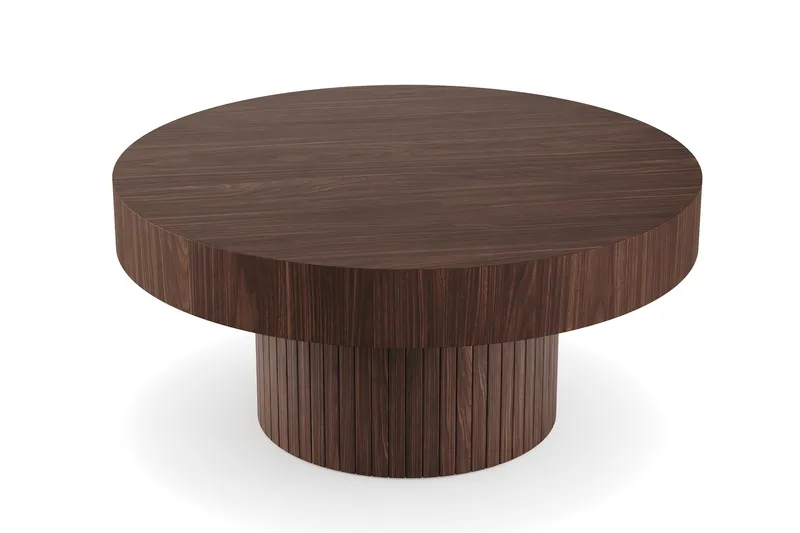 Sohvapöytä Kopparbo 75 cm Pyöreä - Tummanruskea pähkinäpuu - Huonekalut - Pöytä & ruokailuryhmä - Sohvapöytä