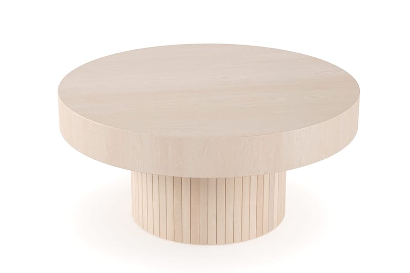 Sohvapöytä Kopparbo 75 cm Pyöreä - Vaalea valkolakattu tammi - Huonekalut - Pöytä & ruokailuryhmä - Sohvapöytä