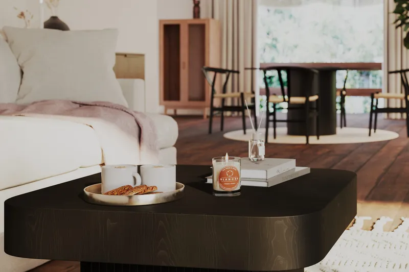 Sohvapöytä Kopparbo 80 cm - Musta Puu - Huonekalut - Pöyt ä & ruokailuryhmä - Sohvapöytä