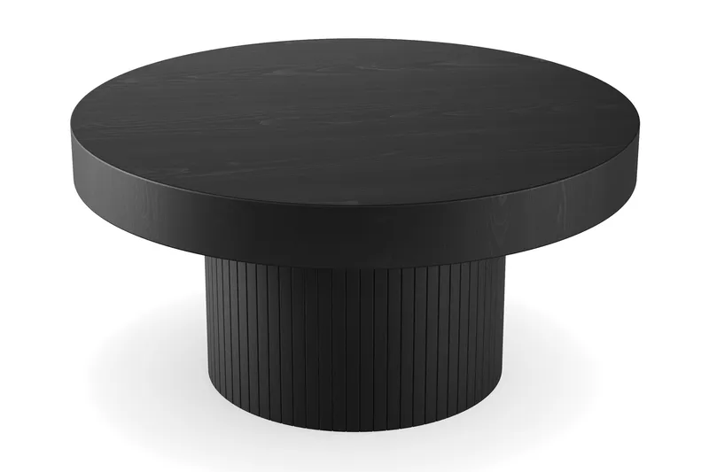 Sohvapöytä Kopparbo 90 cm Pyöreä - Musta Puu - Huonekalut - Pöytä & ruokailuryhmä - Sohvapöytä