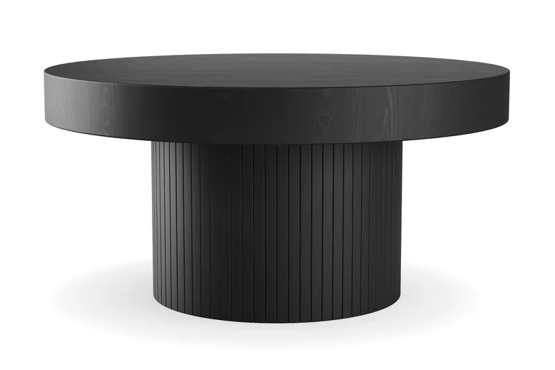 Sohvapöytä Kopparbo 90 cm Pyöreä, Musta Puu