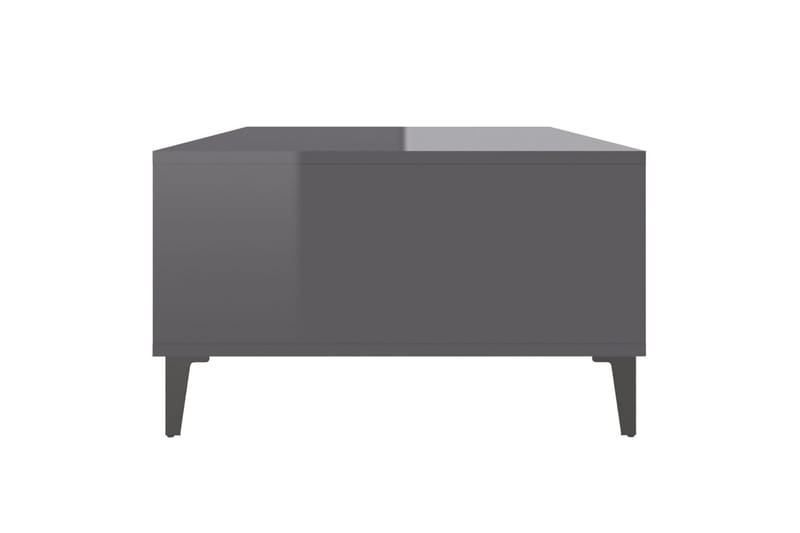 Sohvapöytä korkeakiilto harmaa 103,5x60x35 cm lastulevy - Harmaa - Huonekalut - Pöytä & ruokailuryhmä - Sohvapöytä