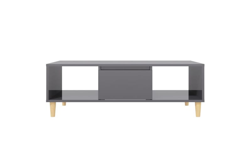 Sohvapöytä korkeakiilto harmaa 103,5x60x35 cm lastulevy - Huonekalut - Pöytä & ruokailuryhmä - Sohvapöytä