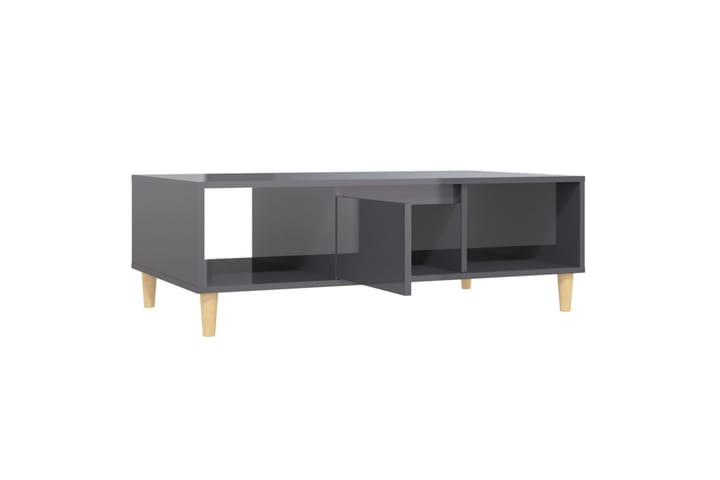 Sohvapöytä korkeakiilto harmaa 103,5x60x35 cm lastulevy - Sohvapöytä