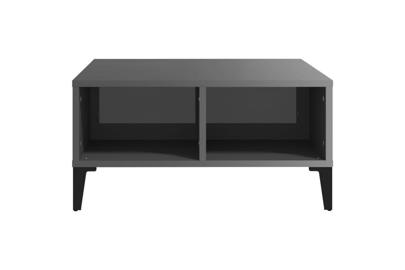 Sohvapöytä korkeakiilto harmaa 60x60x30 cm lastulevy - Huonekalut - Pöytä & ruokailuryhmä - Sohvapöytä