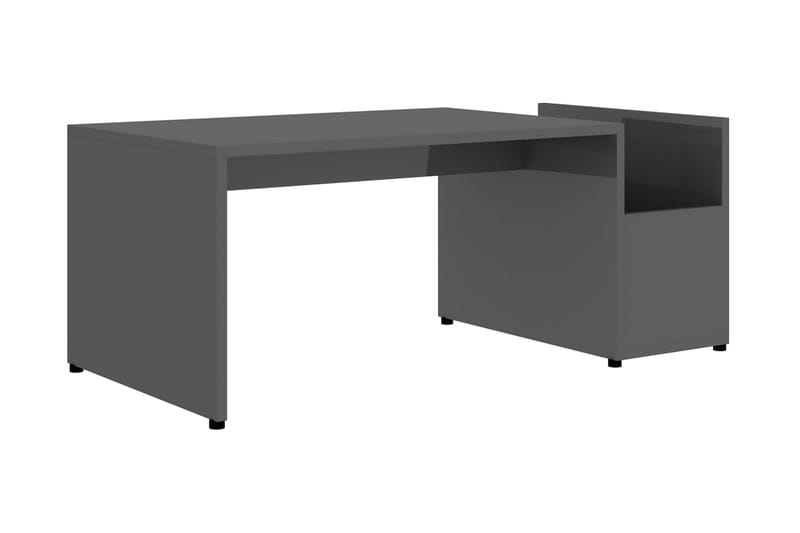 Sohvapöytä korkeakiilto harmaa 90x45x35 cm lastulevy - Harmaa - Huonekalut - Pöytä & ruokailuryhmä - Sohvapöytä
