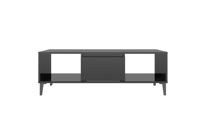 Sohvapöytä korkeakiilto musta 103,5x60x35 cm lastulevy - Musta - Sohvapöytä