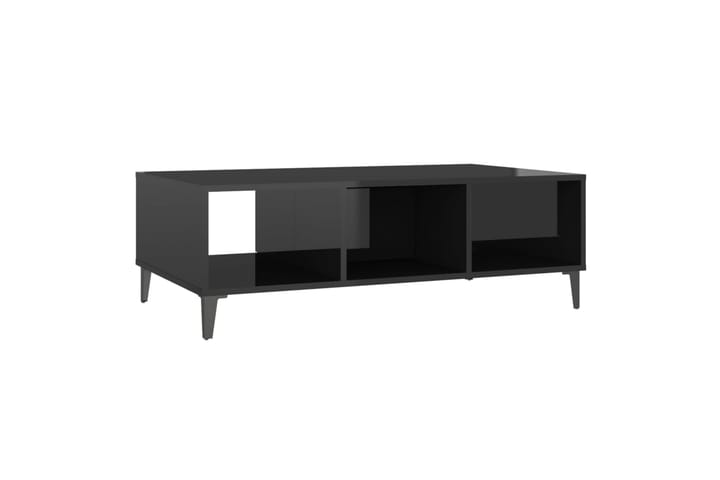 Sohvapöytä korkeakiilto musta 103,5x60x35 cm lastulevy - Musta - Sohvapöytä
