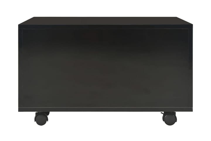 Sohvapöytä korkeakiilto musta 60x60x35 cm lastulevy - Musta - Sohvapöytä