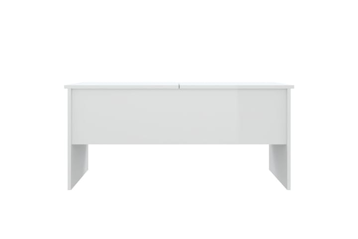 Sohvapöytä korkeakiilto valkoinen 102x50,5x46,5 cm tekninen - Valkoinen - Sohvapöytä