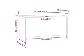 Sohvapöytä korkeakiilto valkoinen 102x55,5x52,5 cm tekninen - Valkoinen - Huonekalut - Pöytä & ruokailuryhmä - Sohvapöytä