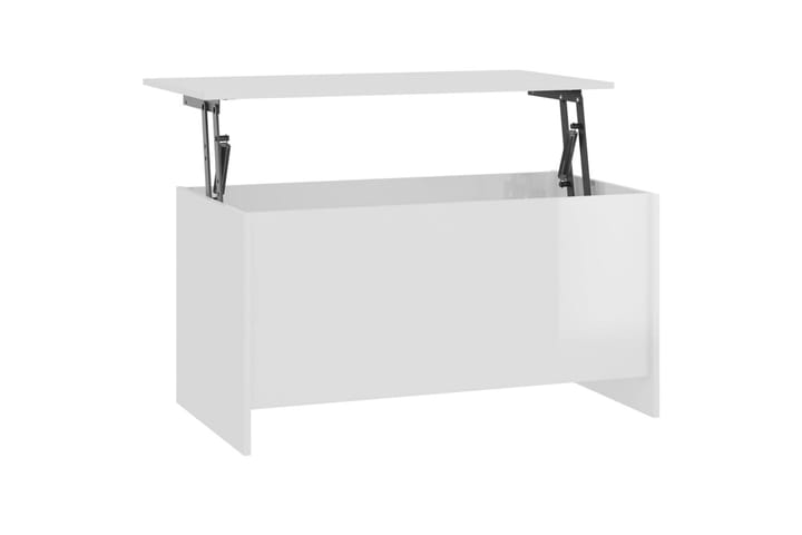 Sohvapöytä korkeakiilto valkoinen 102x55,5x52,5 cm tekninen - Valkoinen - Sohvapöytä