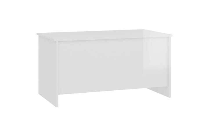 Sohvapöytä korkeakiilto valkoinen 102x55,5x52,5 cm tekninen - Valkoinen - Sohvapöytä