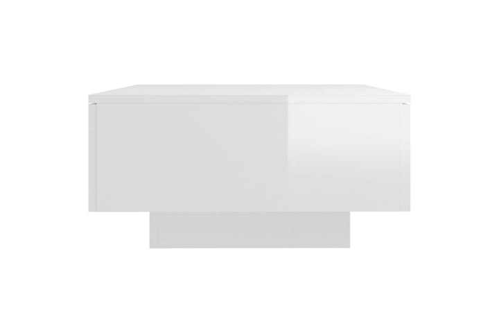 Sohvapöytä korkeakiilto valkoinen 90x60x31 cm lastulevy - Sohvapöytä