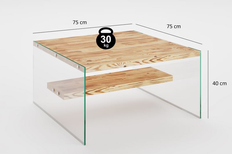 Sohvapöytä Kruisland 75 cm - Luonnonväri - Huonekalut - Pöytä & ruokailuryhmä - Sohvapöytä