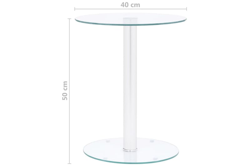 Sohvapöytä läpinäkyvä 40 cm karkaistu lasi - Huonekalut - Pöytä & ruokailuryhmä - Sohvapöytä