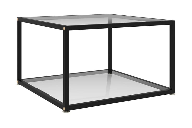 Sohvapöytä läpinäkyvä 60x60x35 cm karkaistu lasi - Läpinäkyvä - Huonekalut - Pöytä & ruokailuryhmä - Sohvapöytä