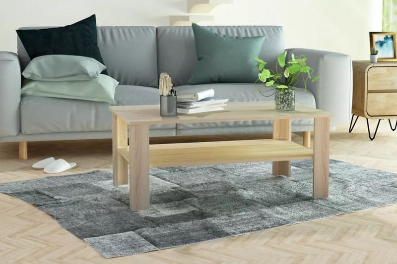 Sohvapöytä lastulevy 100x59x42 cm tammen värinen - Ruskea - Huonekalut - Pöytä & ruokailuryhmä - Sohvapöytä