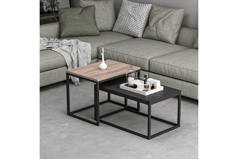 Sohvapöytä Leka 72 cm - Musta - Huonekalut - Pöytä & ruokailuryhmä - Sohvapöytä