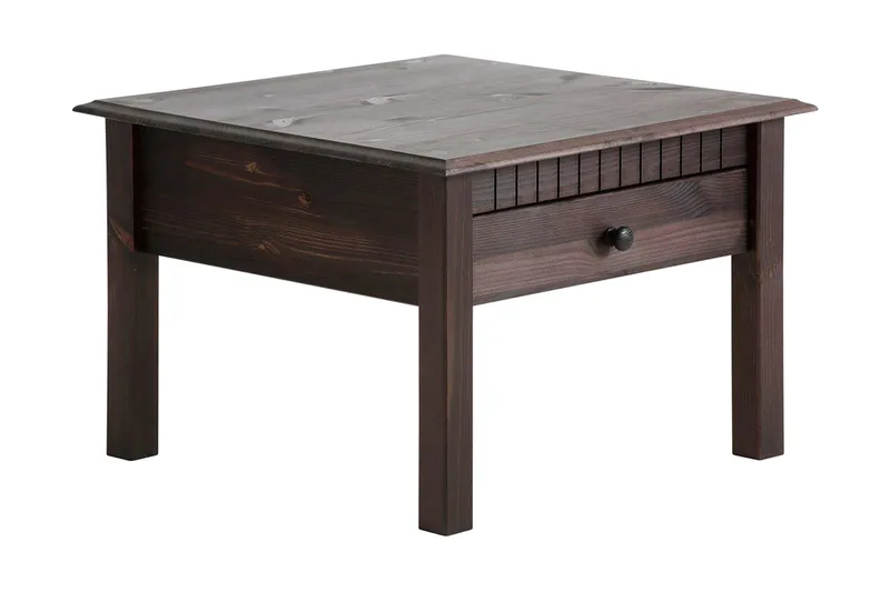 Sohvapöytä Lidwina 60 cm Säilytyksellä Laatikko, Musta