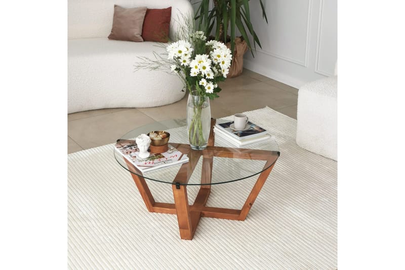 Sohvapöytä Lilya 75x35x75 cm - Ruskea - Huonekalut - Pöytä & ruokailuryhmä - Sohvapöytä