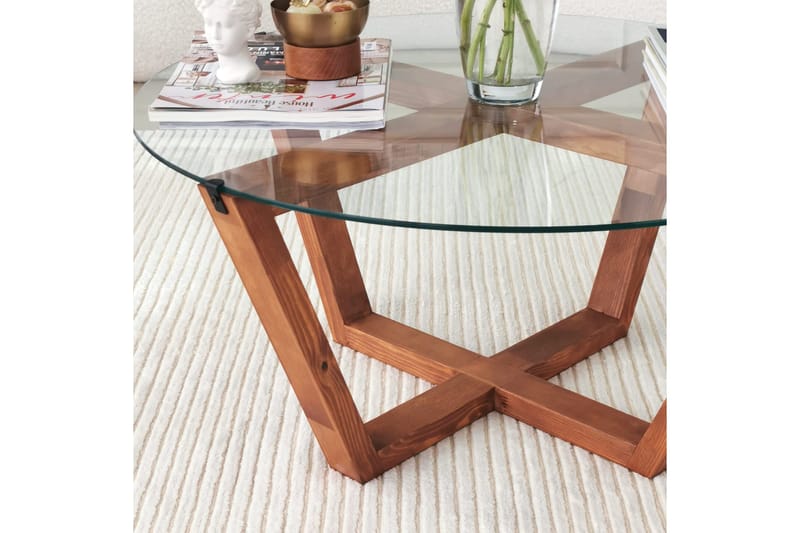 Sohvapöytä Lilya 75x35x75 cm - Ruskea - Huonekalut - Pöytä & ruokailuryhmä - Sohvapöytä