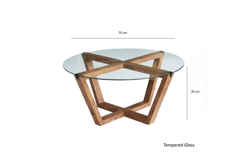 Sohvapöytä Lilya 75x35x75 cm - Ruskea - Huonekalut - Pöytä & ruokailuryhmä - Sohvapöytä