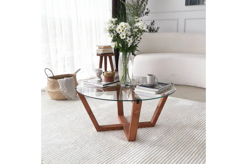 Sohvapöytä Lilya 75x35x75 cm - Ruskea - Huonekalut - Pöytä & ruokailuryhmä - Sohvapöytä