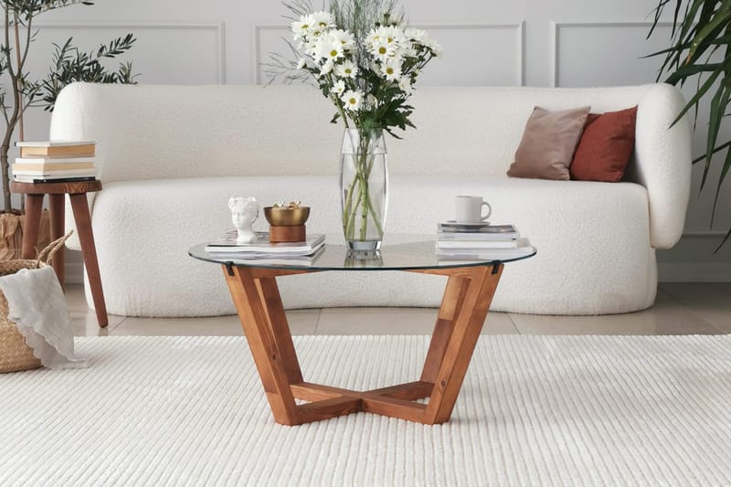 Sohvapöytä Lilya 75x35x75 cm - Ruskea - Huonekalut - Pöytä & ruokailuryhmä - Sohvapöytä