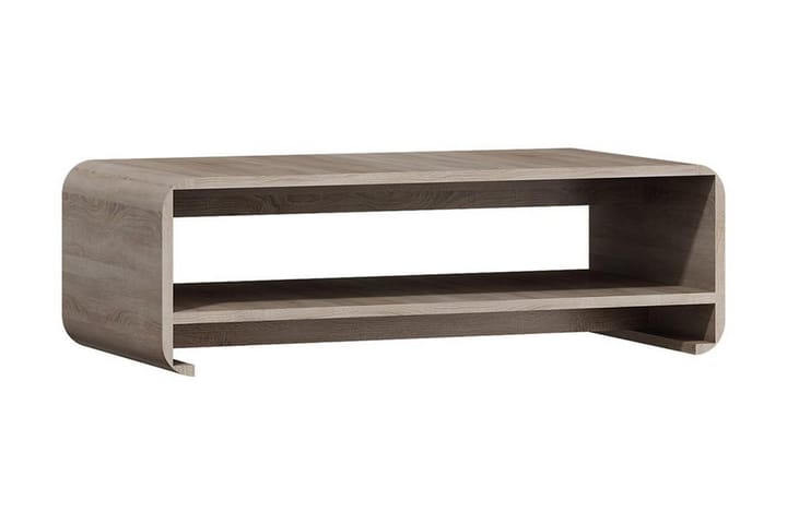 Sohvapöytä Linkina 120 cm Säilytyksellä Hylly - Beige/Harmaa - Sohvapöytä