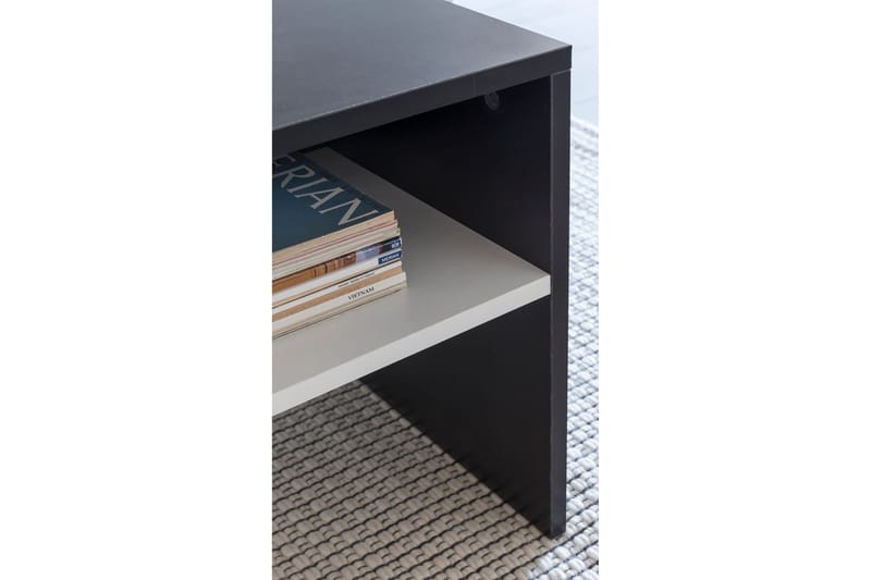 Sohvapöytä Logalbo 90 cm Säilytyksellä Hylly - Musta/Valkoinen - Huonekalut - Pöytä & ruokailuryhmä - Sohvapöytä