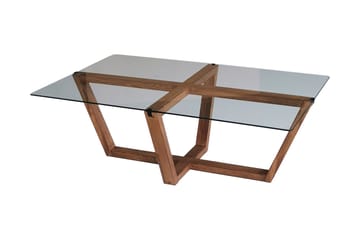 Sohvapöytä Lonaste 105x35x105 cm - Ruskea - Huonekalut - Pöytä & ruokailuryhmä - Sohvapöytä - Sohvapöytä säilytystilalla