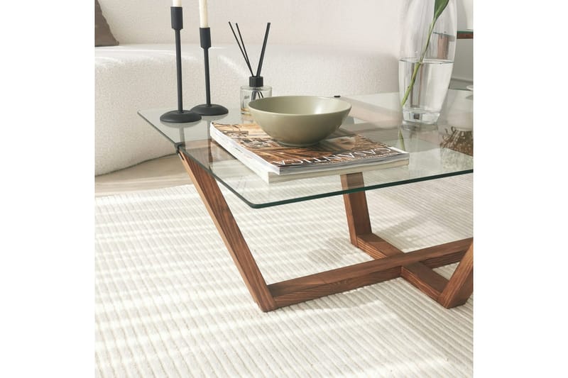 Sohvapöytä Lonaste 105x35x105 cm - Ruskea - Huonekalut - Pöytä & ruokailuryhmä - Sohvapöytä