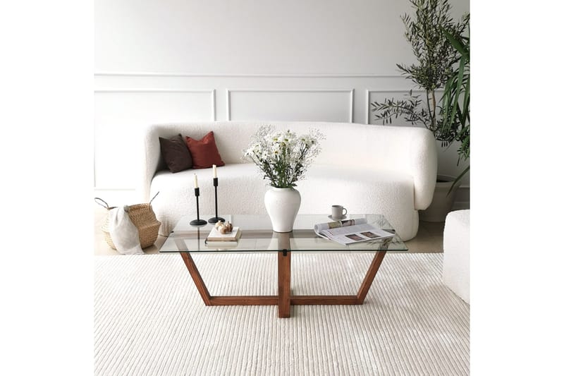 Sohvapöytä Lonaste 105x35x105 cm - Ruskea - Huonekalut - Pöytä & ruokailuryhmä - Sohvapöytä