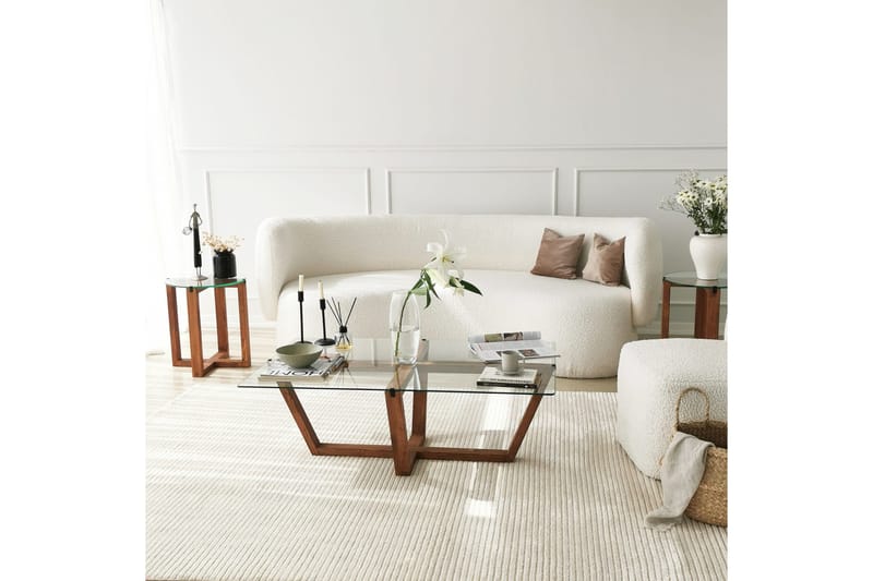 Sohvapöytä Lonaste 105x35x105 cm - Ruskea - Huonekalut - Pöytä & ruokailuryhmä - Sohvapöytä