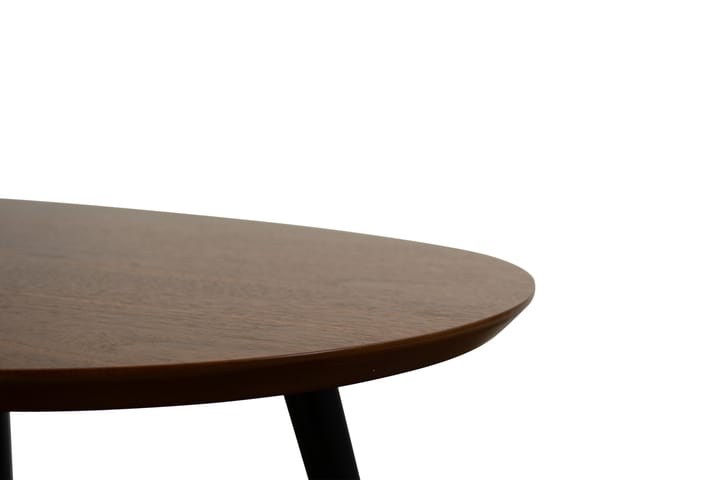 Sohvapöytä Lovitz 110 cm Soikea - Pähkinä/Musta - Sohvapöytä