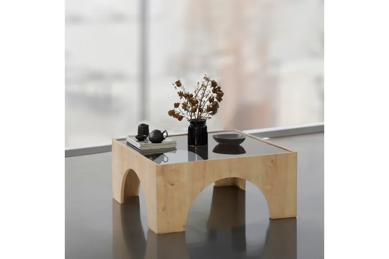 Sohvapöytä Lowan 80 cm - Ruskea - Huonekalut - Pöytä & ruokailuryhmä - Sohvapöytä