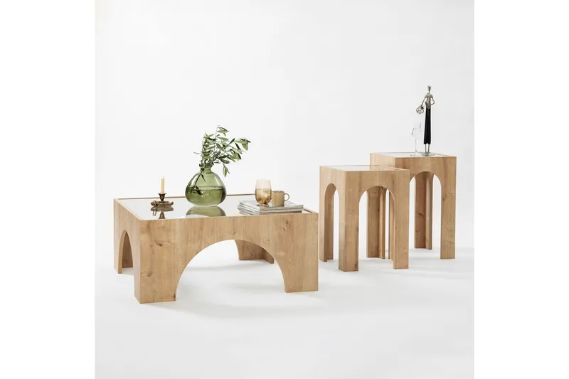 Sohvapöytä Lowan 80 cm - Tammi - Huonekalut - Pöytä & ruokailuryhmä - Sohvapöytä