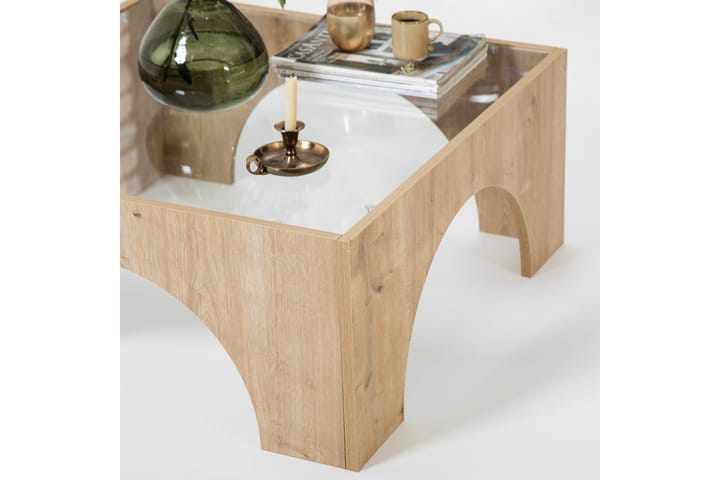 Sohvapöytä Lowan 80 cm - Tammi - Sohvapöytä