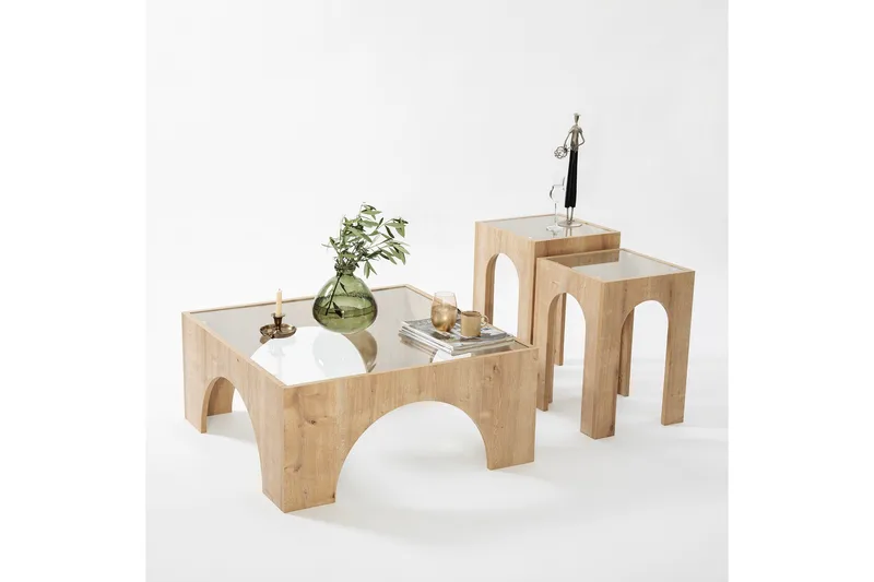 Sohvapöytä Lowan 80 cm - Tammi - Huonekalut - Pöytä & ruokailuryhmä - Sohvapöytä