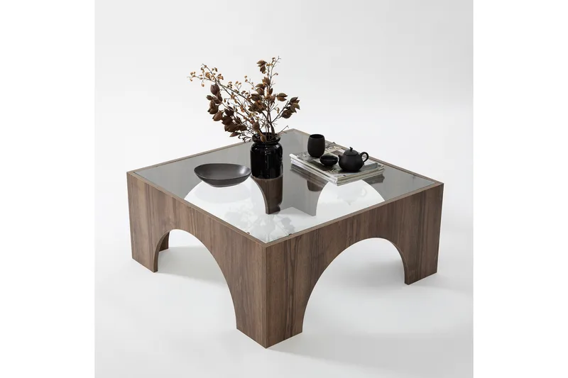 Sohvapöytä Lowan 80 cm - Tummanruskea - Huonekalut - Pöytä & ruokailuryhmä - Sohvapöytä