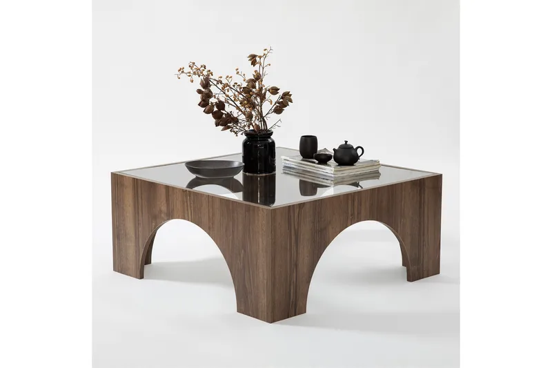 Sohvapöytä Lowan 80 cm - Tummanruskea - Huonekalut - Pöytä & ruokailuryhmä - Sohvapöytä