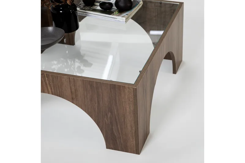 Sohvapöytä Lowan 80 cm - Tummanruskea - Huonekalut - Pöytä & ruokailuryhmä - Sohvapöytä