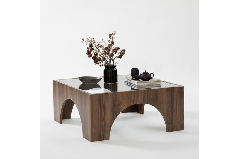 Sohvapöytä Lowan 80 cm - Tummanruskea - Huonekalut - Pöytä & ruokailuryhmä - Sohvapöytä