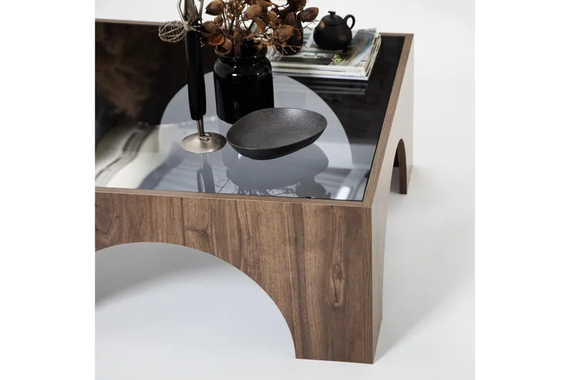 Sohvapöytä Lowan 80 cm - Pähkinä - Huonekalut - Pöytä & ruokailuryhmä - Sohvapöytä