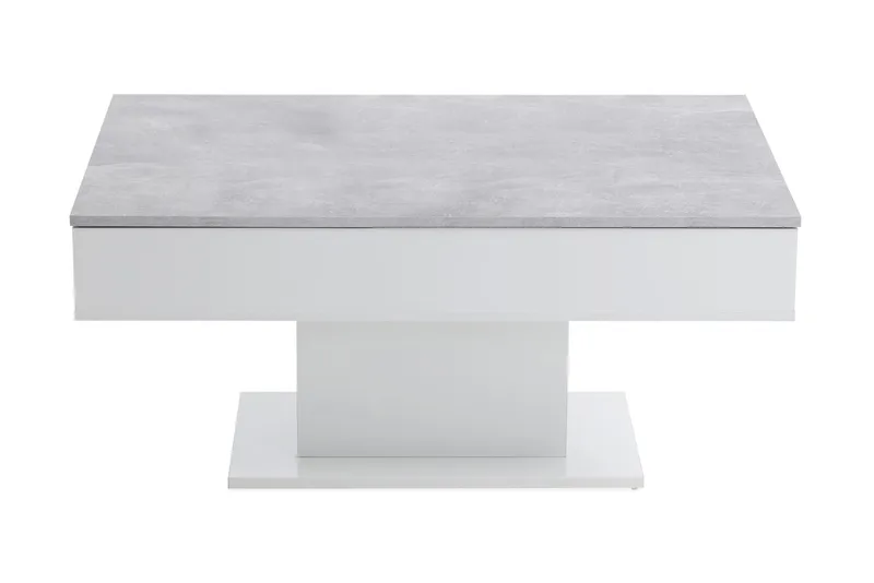 Sohvapöytä Luchansky 100 cm, Betoninharmaa/Valkoinen