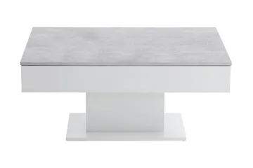 Sohvapöytä Luchansky 100 cm - Betoninharmaa/Valkoinen - Huonekalut - Pöytä & ruokailuryhmä - Sohvapöytä