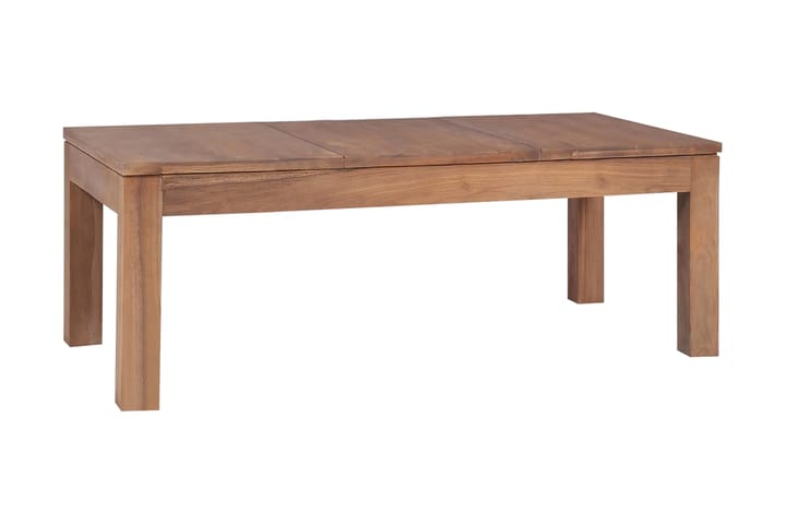Sohvapöytä luonnollisesti käsitelty tiikki 110x60x40 cm - Ruskea - Sohvapöytä