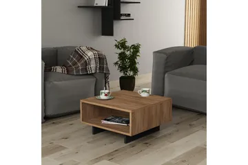 Sohvapöytä Lutchan 60 cm Säilytyksellä Hylly - Tammenväri/Tummanharmaa - Huonekalut - Pöytä & ruokailuryhmä - Sohvapöytä - Sohvapöytä säilytystilalla